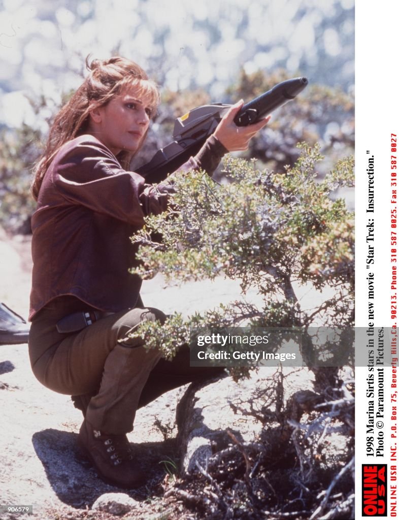 1998 Marina Sirtis stars in the new movie "Star Trek: Insurrection."