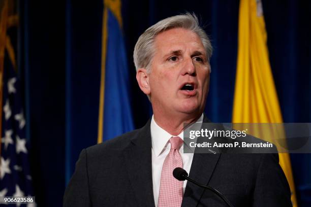 January 18: House Majority Leader Kevin McCarthy speaks at a news conference announcing a new division on Conscience and Religious Freedom at the...