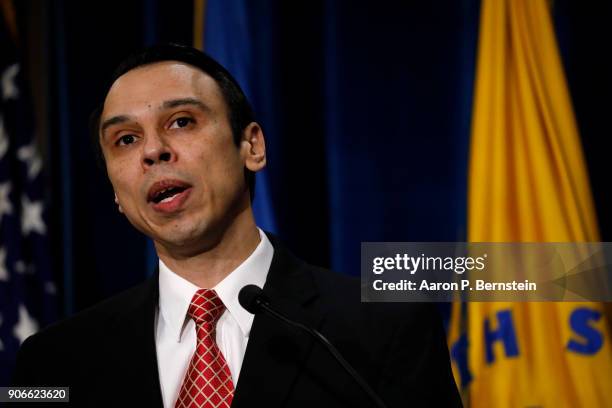 January 18: HHS Office of Civil Rights Director Roger Severino speaks at a news conference announcing a new division on Conscience and Religious...