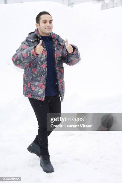 Actor Malik Bentalha poses during Photocall "Le Doudou" during the 21st Alpe D'Huez Comedy Festival on January 18, 2018 in Alpe d'Huez, France.