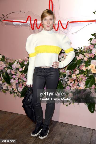 Franziska Weisz during the Marina Hoermanseder Defile during 'Der Berliner Salon' AW 18/19 at Von Greifswald on January 18, 2018 in Berlin, Germany.