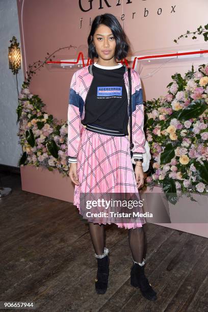 Anuthida Ploypetch during the Marina Hoermanseder Defile during 'Der Berliner Salon' AW 18/19 at Von Greifswald on January 18, 2018 in Berlin,...