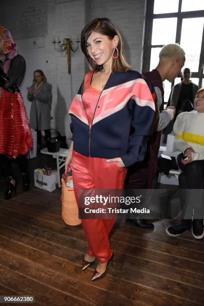 Anna Angelina Wolfers during the Marina Hoermanseder Defile during 'Der Berliner Salon' AW 18/19 at Von Greifswald on January 18, 2018 in Berlin,...