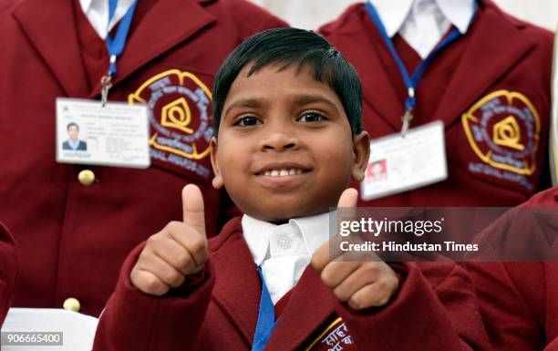 Bapu Gaidhani Award winner, Mamata Dalai from Odisha at National Bravery Awards 2017 winners press preview on January 18, 2018 in New Delhi, India....