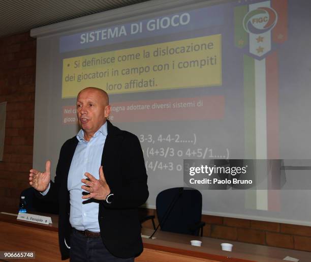 Maurizio Viscidi of FIGC attends the Italian Football Federation and USSI Seminar at Giulio Onesti sport center on January 18, 2018 in Rome, Italy.