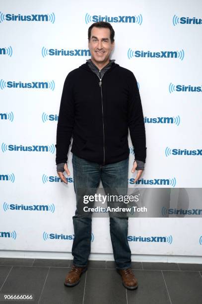 Rob Riggle visits SiriusXM at SiriusXM Studios on January 18, 2018 in New York City.