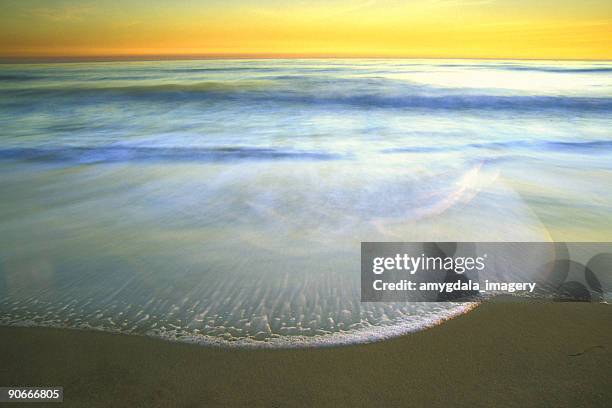 beach sunset landscape - ebb tide stock pictures, royalty-free photos & images