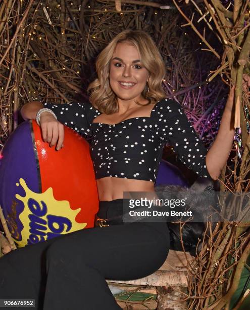 Tallia Storm attends the Grand Opening of the Cadbury Creme Egg Camp on January 18, 2018 in London, England.