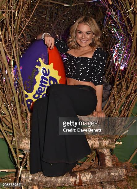 Tallia Storm attends the Grand Opening of the Cadbury Creme Egg Camp on January 18, 2018 in London, England.