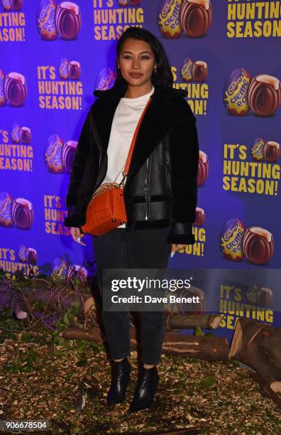 Vanessa White attends the Grand Opening of the Cadbury Creme Egg Camp on January 18, 2018 in London, England.