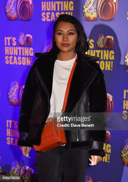 Vanessa White attends the Grand Opening of the Cadbury Creme Egg Camp on January 18, 2018 in London, England.