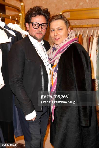 Axel Surendorf and Dawid Tomaszewski during the celebration of 'Der Berliner Salon' by KaDeWe & Vogue at KaDeWe on January 18, 2018 in Berlin,...