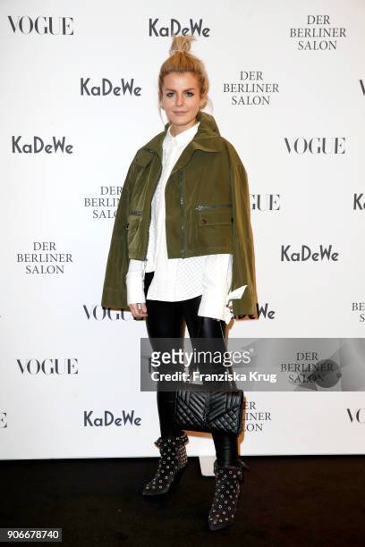 Blogger Marina Ilic during the celebration of 'Der Berliner Salon' by KaDeWe & Vogue at KaDeWe on January 18, 2018 in Berlin, Germany.