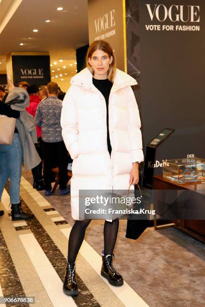 Veronika Heilbrunner during the celebration of 'Der Berliner Salon' by KaDeWe & Vogue at KaDeWe on January 18, 2018 in Berlin, Germany.