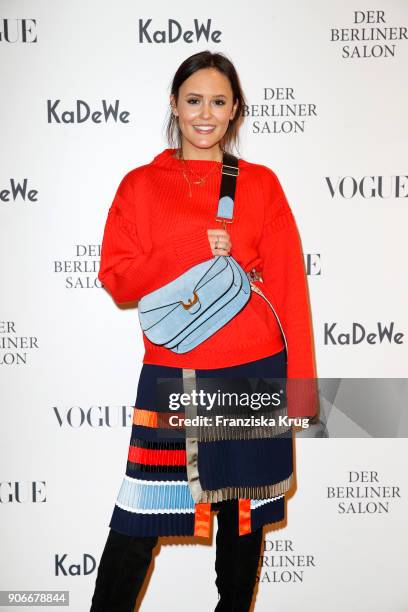 Blogger Laura Noltemeyer during the celebration of 'Der Berliner Salon' by KaDeWe & Vogue at KaDeWe on January 18, 2018 in Berlin, Germany.