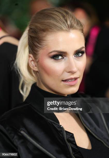 Lena Gercke is seen backstage at the Maybelline Show 'Urban Catwalk - Faces of New York' at Vollgutlager on January 18, 2018 in Berlin, Germany.