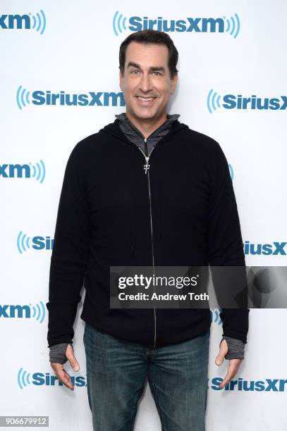 Rob Riggle visits SiriusXM at SiriusXM Studios on January 18, 2018 in New York City.