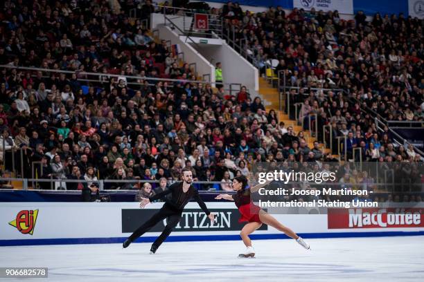 Ksenia Stolbova and Fedor Klimov of Russia compete in the Pairs Free Skating during day two of the European Figure Skating Championships at Megasport...