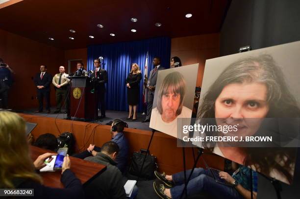 Riverside County District Attorney Michael Hestrin speaks during a press conference in Riverside, California on a California couple who held their 13...