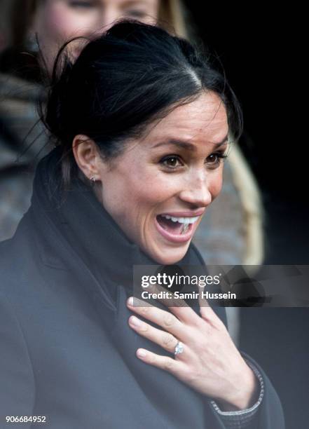 Meghan Markle visits Cardiff Castle on January 18, 2018 in Cardiff, Wales.