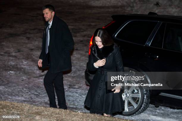 Princess Sofia of Sweden, the Duchess of Varmland, attends the Sophiahemmet college graduation ceremony at Stockholm City Hall on January 18, 2018 in...