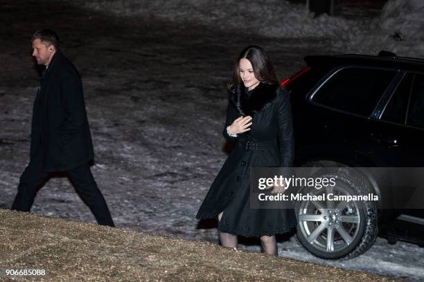 Princess Sofia of Sweden, the Duchess of Varmland, attends the Sophiahemmet college graduation ceremony at Stockholm City Hall on January 18, 2018 in...