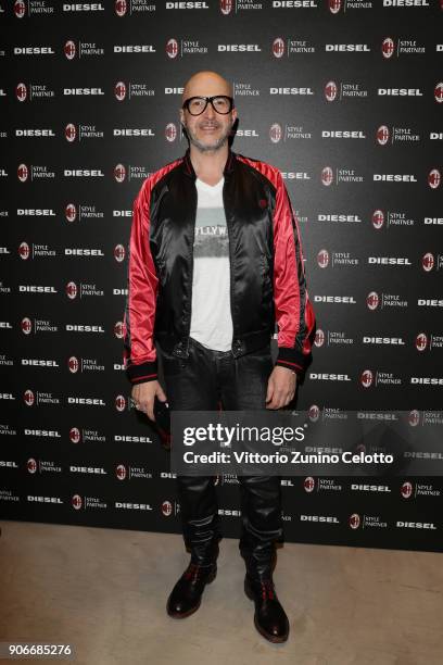 Saturnino attends DIESEL X A.C. MILAN SPECIAL COLLECTION on January 18, 2018 in Milan, Italy.