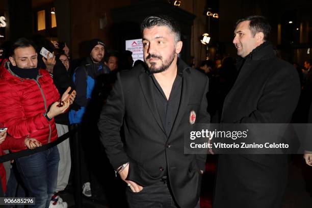 Gennaro Gattuso attends DIESEL X A.C. MILAN SPECIAL COLLECTION on January 18, 2018 in Milan, Italy.