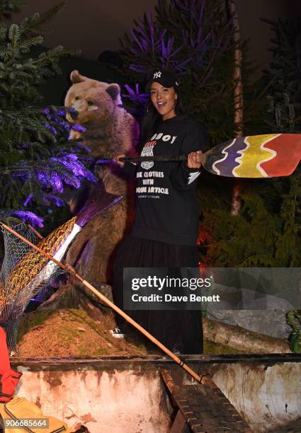 Maya Jama attends the Grand Opening of the Cadbury Creme Egg Camp on January 18, 2018 in London, England.