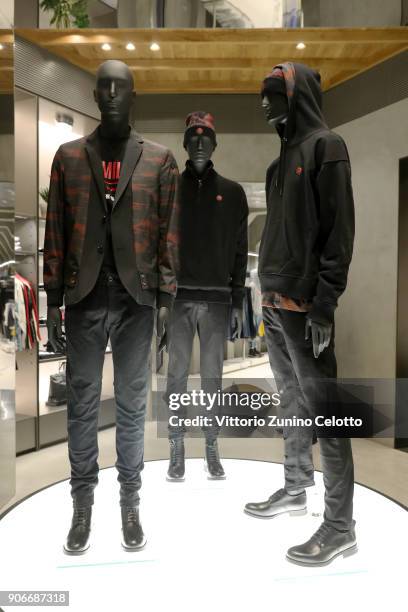 General view of DIESEL X A.C. MILAN SPECIAL COLLECTION on January 18, 2018 in Milan, Italy.