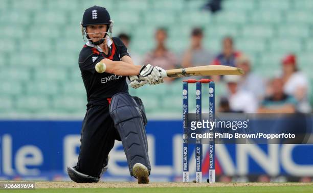 England's Claire Taylor batting during her innings of 76 not out in the ICC Women's World Twenty20 Semi Final between England Women and Australia...