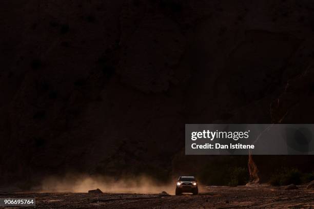 Peter Van Merksteijn of the Netherlands and Overdrive Toyota drives with co-driver Maciej Marton of Poland in the Toyota Hilux car in the Classe :...