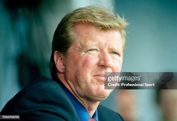 Middlesbrough manager Steve McClaren looks on during a Pre-season Friendly between Mansfield Town and Middlesbrough at Field Mill on July 28, 2001 in...
