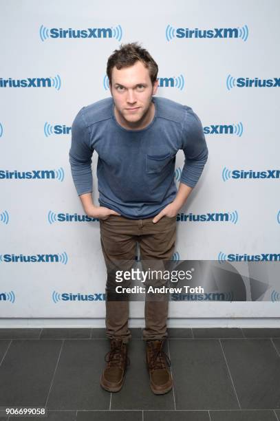 Phillip Phillips visits SiriusXM Studios on January 18, 2018 in New York City.