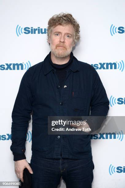 Glen Hansard visits SiriusXM Studios on January 18, 2018 in New York City.