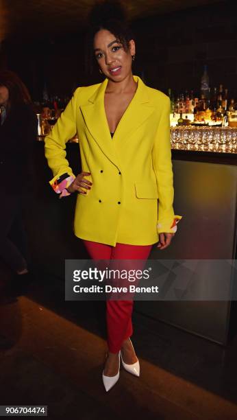 Pearl Mackie attends the press night after party for "The Birthday Party" at Mint Leaf on January 18, 2018 in London, England.