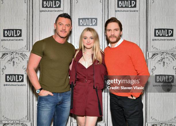 Actors Luke Evans, Dakota Fanning and Daniel Brühl visit Build Series to discuss TNT's TV period drama mystery series "The Alienist" at Build Studio...