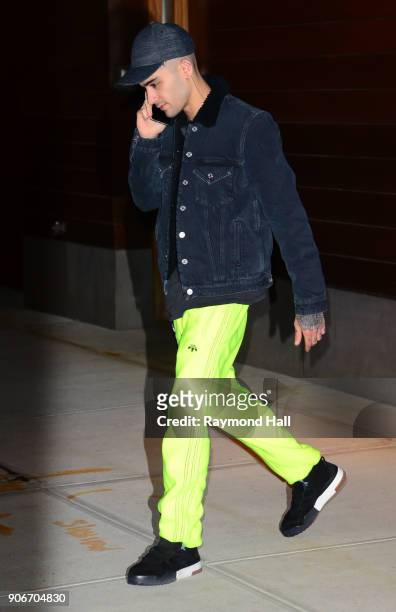 Singer Zayn Malik is seen walking in Soho on January 18, 2018 in New York City.