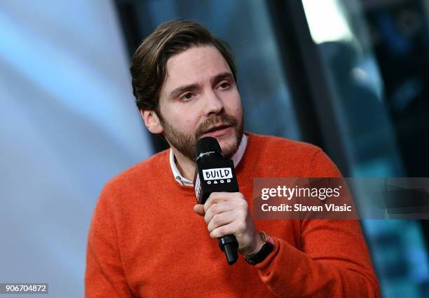 Actor Daniel Brühl visits Build Series to discuss TNT's TV period drama mystery series "The Alienist" at Build Studio on January 18, 2018 in New York...