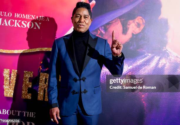 Jermaine Jackson attends the "Forever Jackson" Madrid Premiere on January 18, 2018 in Madrid, Spain.