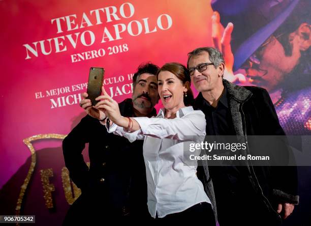 Agustin Jimenez and Inaki Miramon attend the "Forever Jackson" Madrid Premiere on January 18, 2018 in Madrid, Spain.