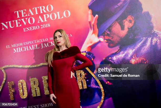 Roser attends the "Forever Jackson" Madrid Premiere on January 18, 2018 in Madrid, Spain.