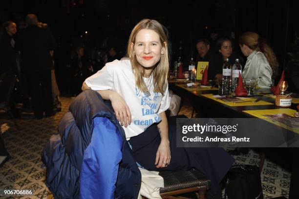 Aino Laberenz attends the William Fan Defilee during 'Der Berliner Salon' AW 18/19 on January 18, 2018 in Berlin, Germany.
