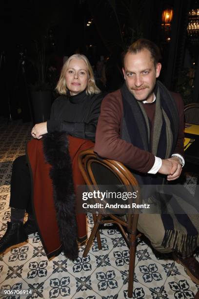 Kai Margrander and Kerstin Schneider attend the William Fan Defilee during 'Der Berliner Salon' AW 18/19 on January 18, 2018 in Berlin, Germany.