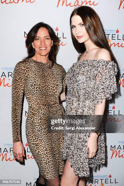 Marietta Warner, Vice President of East Coast Board of T.J. Martell Foundation and model Ewa Woch attend the T.J. Martell Foundation for Cancer...