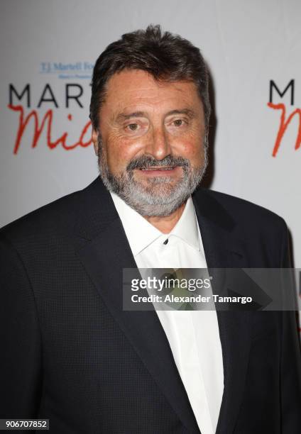 Jesus Lopez is seen at the T.J. Martell Foundation Martell In Miami Charity Luncheon during NATPE 2018 at the Eden Roc Hotel on January 18, 2018 in...
