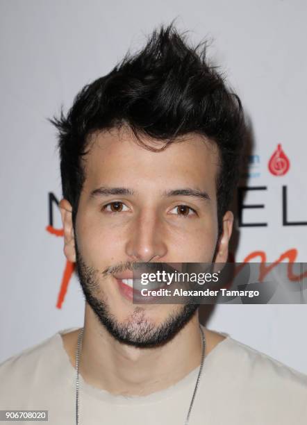 Sebastian Yatra is seen at the T.J. Martell Foundation Martell In Miami Charity Luncheon during NATPE 2018 at the Eden Roc Hotel on January 18, 2018...