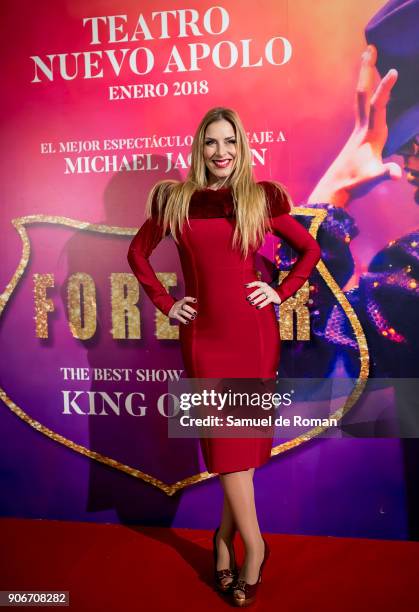 Roser attends 'Forever Jackson' Madrid Premiere on January 18, 2018 in Madrid, Spain.