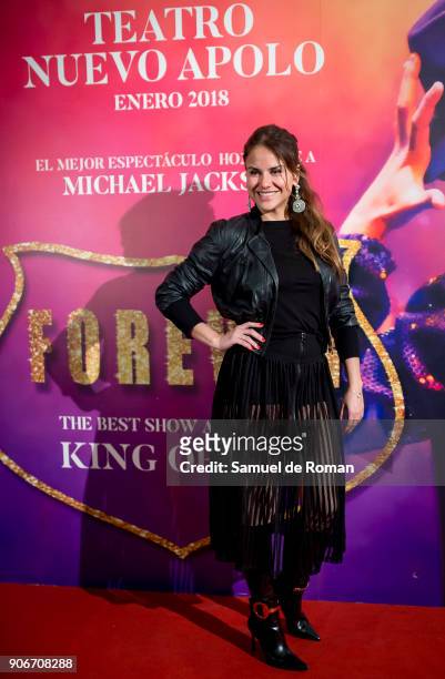 Monica Hoyos attends 'Forever Jackson' Madrid Premiere on January 18, 2018 in Madrid, Spain.