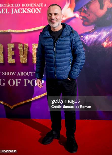 Javier Gutierrez attends 'Forever Jackson' Madrid Premiere on January 18, 2018 in Madrid, Spain.